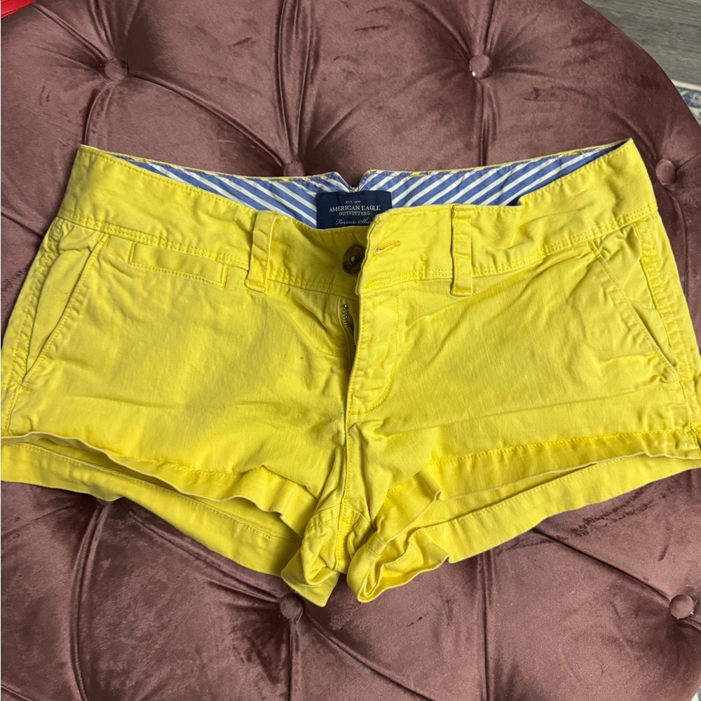 American Eagle Outfitters Yellow High Waist Shorts